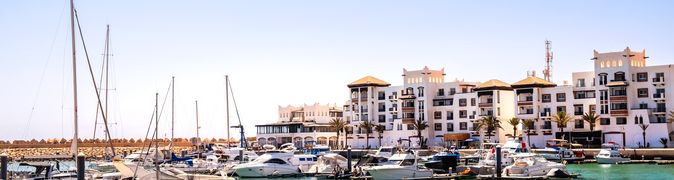 Blick auf den Hafen von Agadir, Marokko