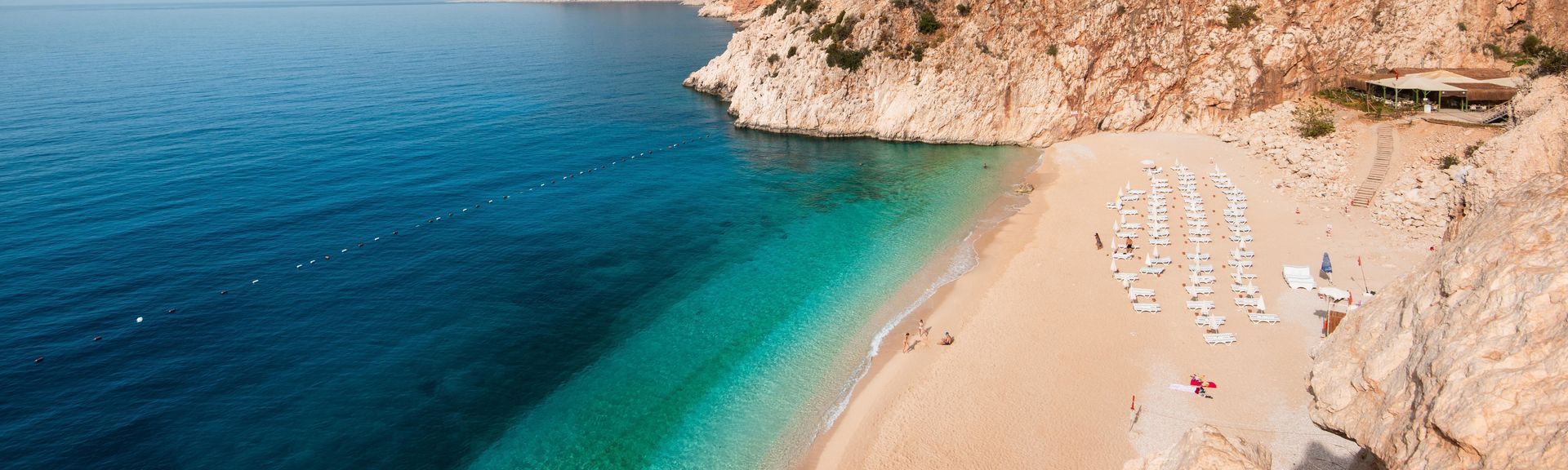 Blick auf den Kaputas Beach in der Türkei