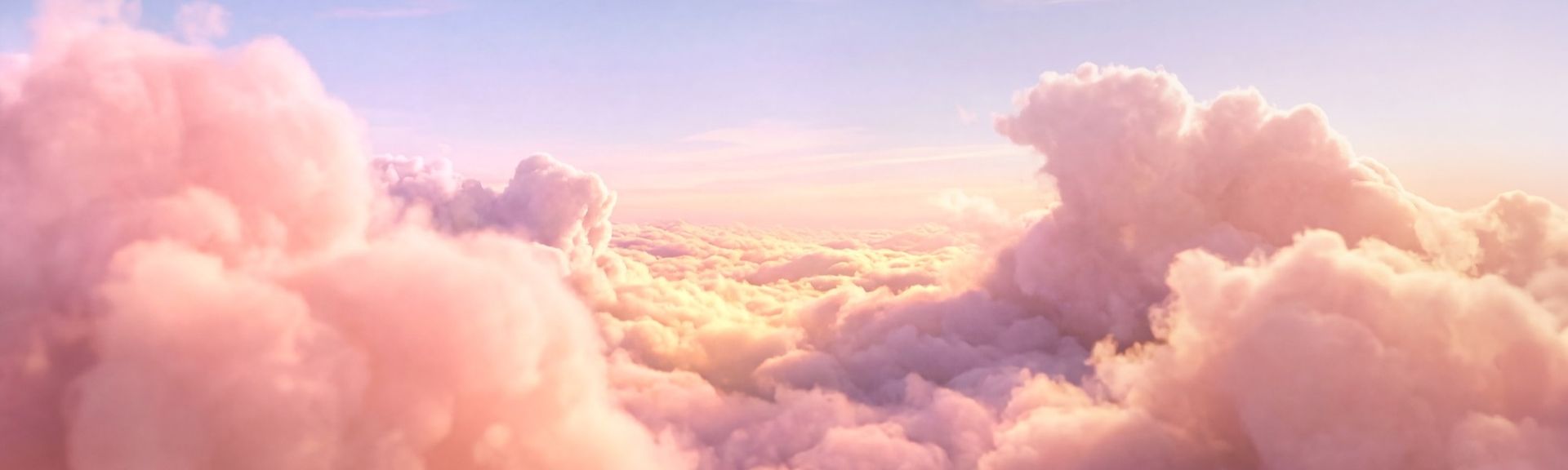 Blick auf ein Wolkenbett