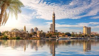 Blick auf Kairo, Ägypten