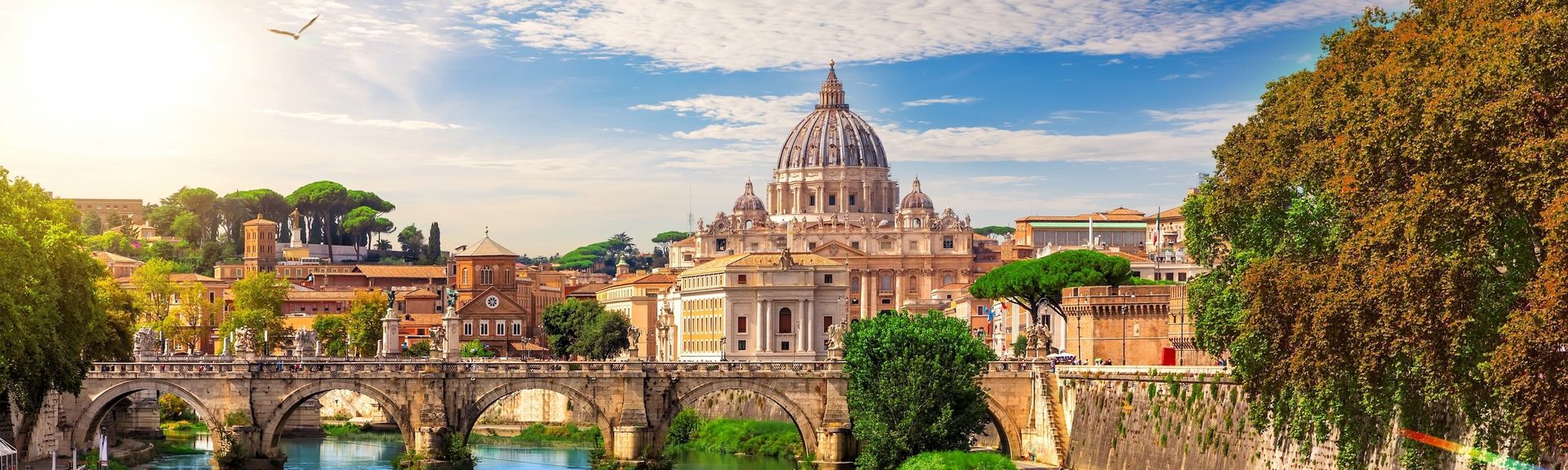 Blick auf historische Zentrum von Rom, Italien