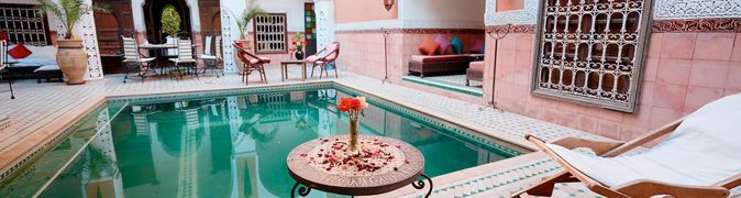 Ein traditioneller Riad in Marrakesch, Marokko