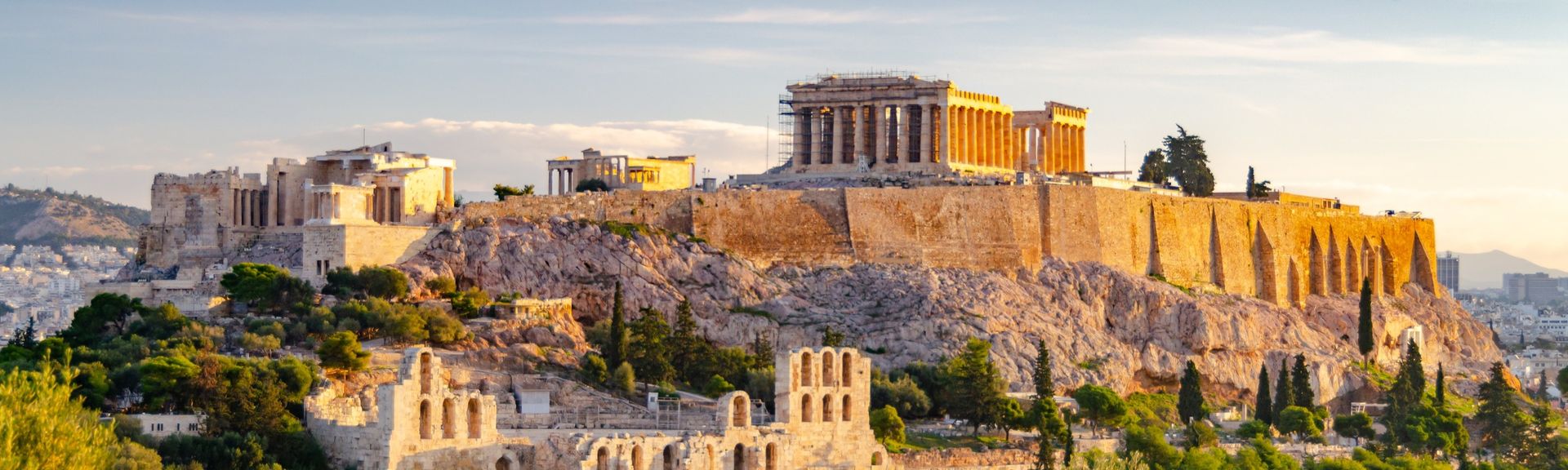 Blick auf die Akropolis in Athen, Griechenland