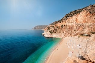 Kaputas Strand bei bestem Wetter in der Türkei