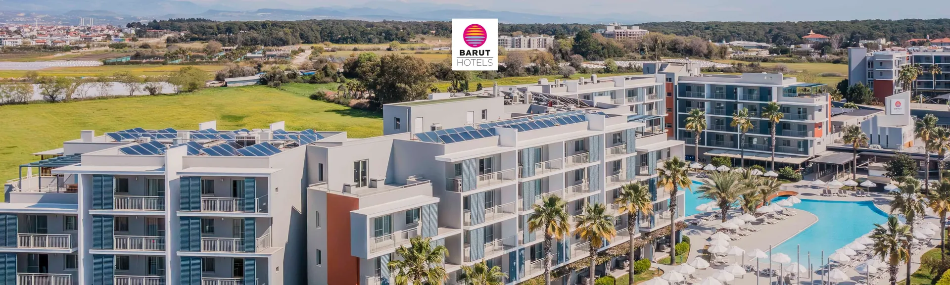 Blick auf das Barut GOIA Hotel in Side, Türkei