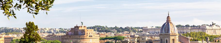 Blick auf das historische Zentrum von Rom, Italien