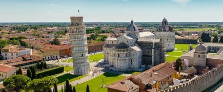 Blick auf das Zentrum von Pisa mit Schiefem Turm