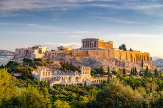 Blick auf die Akropolis in Athen, Griechenland
