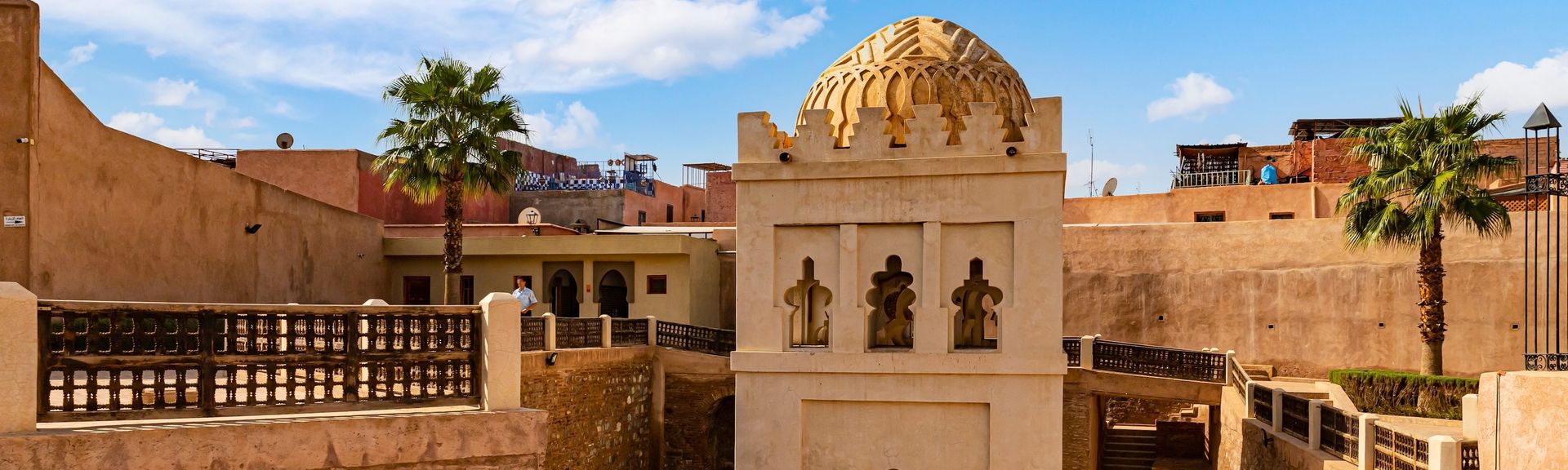 Blick in die Straßen der historischen Altstadt von Marrakesch, Marokko