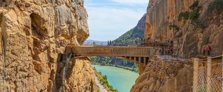 Blick auf den Caminito del Rey in Andalusien, Spanien