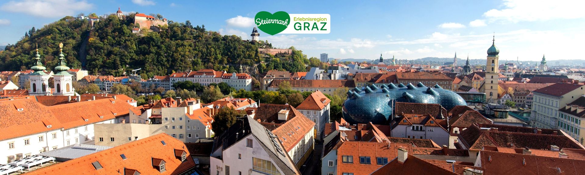 Blick über die Stadt Graz, Österreich