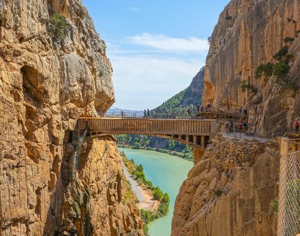 Blick auf den Caminito del Rey in Andalusien, Spanien