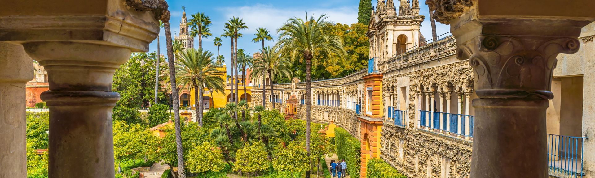 Jardines de los Reales Alcazares in Sevilla, Spanien
